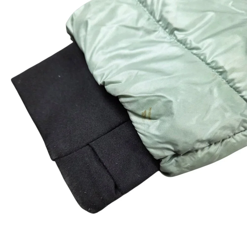 BCBG MAXAZRIA Puffer Jacket Womens Large Hooded Green Light Weight Down Filled - Picture 3 of 12